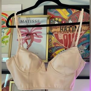 Cream free people bralette